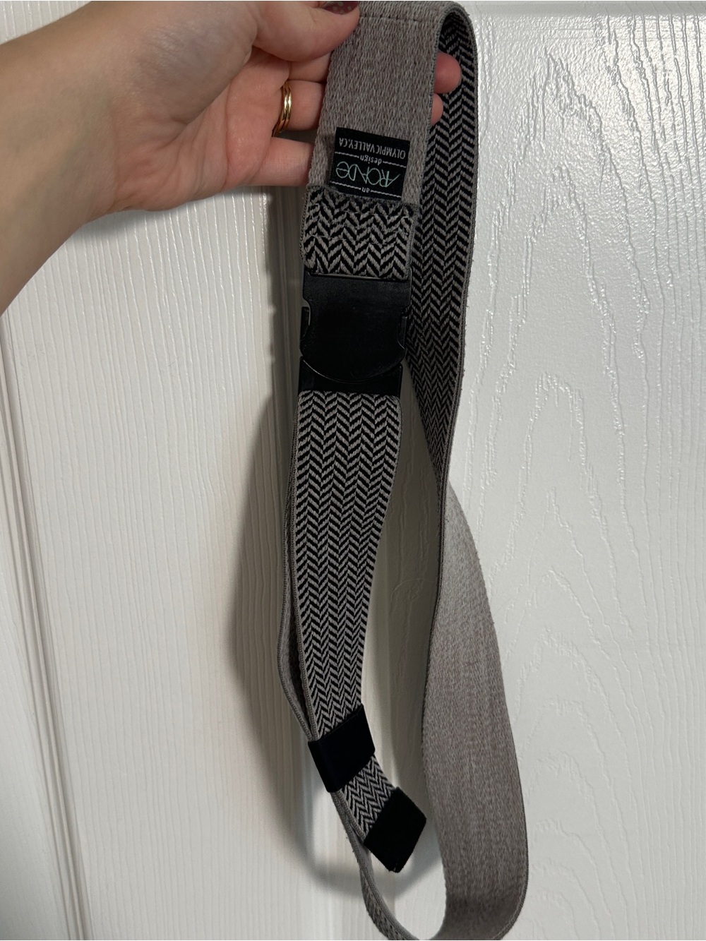 Arcade Black and Gray Herringbone Web Belt - Picture 4 of 4